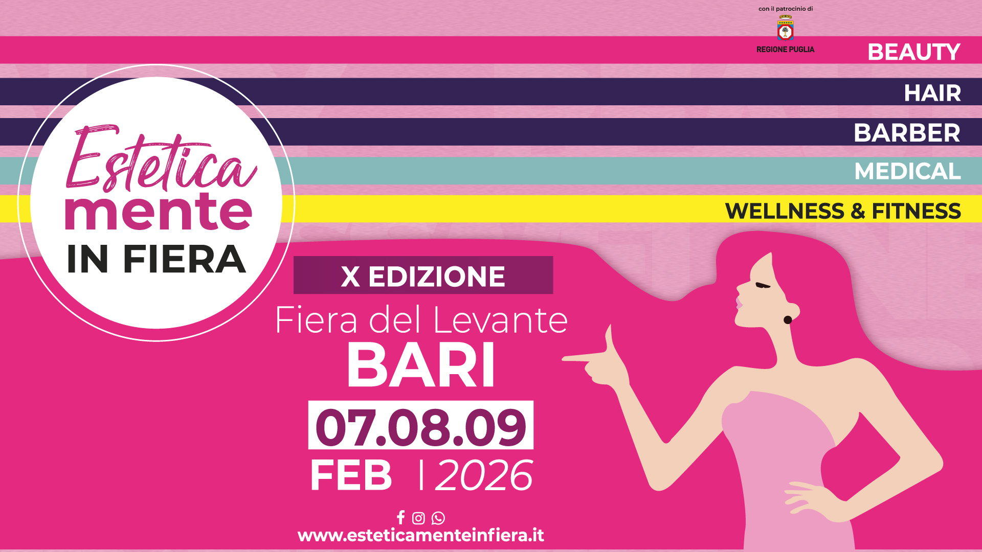 BARI (ITALIA) – Esteticamente in Fiera – 7/9 febbraio 2026
