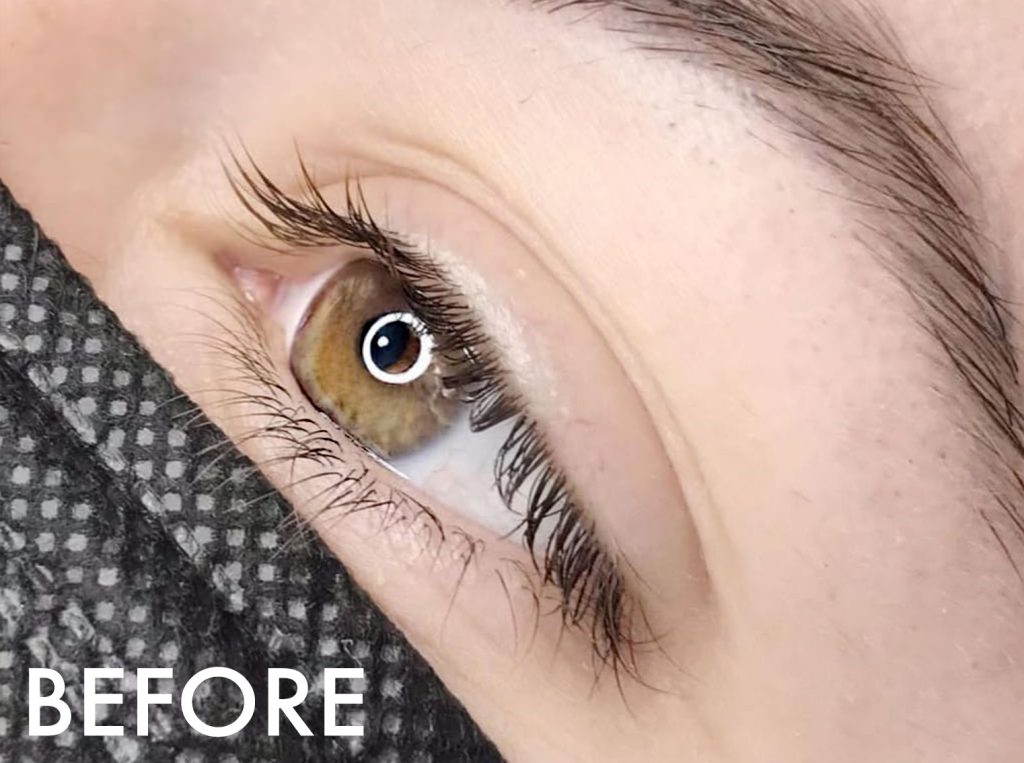 Trattamenti Gluten Free laminazione ciglia prima